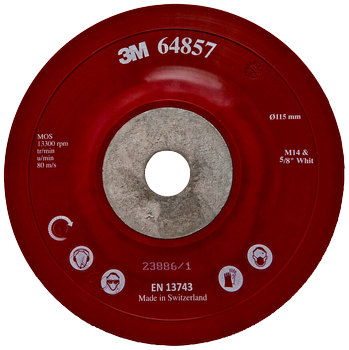 3M Bagplade flexibel, 115mm, M14, rød (PN64857S)