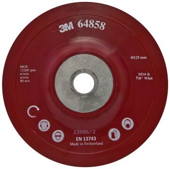 3M Bagplade flexibel, 125mm, M14, rød (PN64858)