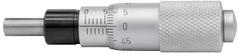 Diesella Indbygn.mikrometer 0-15×0,01mm konveks måleflade