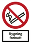 OS Forbudsskilt selvklæb A6 'Rygning forbudt'
