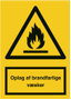 OS Adv.skilt plast A4 'Oplag af brandfarlige væsker'