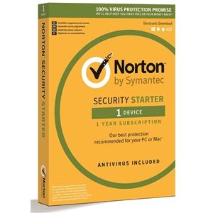 SYMANTEC Norton Security Starter 3.0 - 1 Käyttäjä - 1 Laite - 12kk (21355389)