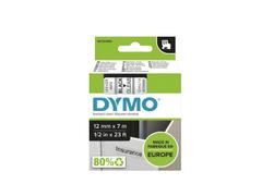DYMO Labeltape DYMO D1 45010 S0720500 12mmx7m sort på klar