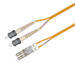 Fiberworks Snor MM DPX LC/PC-ST/PC 1 m, 62,5/OM1 2x ø2mm Oransje