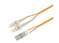 Fiberworks Snor MM DPX LC/PC-SC/PC 3 m 62,5/OM1 2x ø2mm Oransje