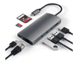 SATECHI MultiPort 4K Docking V2 (stellargrå) USB-C Power Pass-through, 1xHDMI, 3xUSB-A, 1xUSB-C, Ethernet, SD, microSD