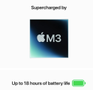 APPLE MacBook Air 13": M3 chip (8C CPU/8C GPU) 8GB RAM 256GB SSD - Silver (MRXQ3H/A)