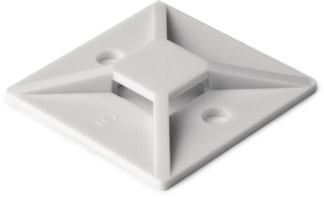 HellermannTyton Selvklebende festesokkel for strips Naturell (100stk)