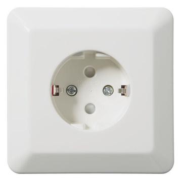 ELKO Enkel stikkontakt m/jord innfelt