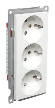 ELKO 3-veis stikkontakt m/jord innfelt (1511803)