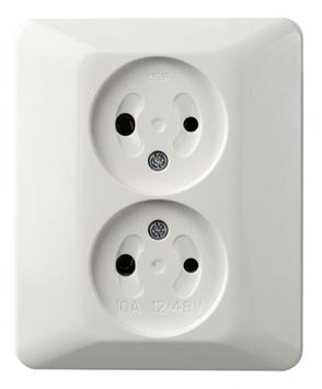 ELKO 12-48V dobbel stikkontakt innfelt (6910402)