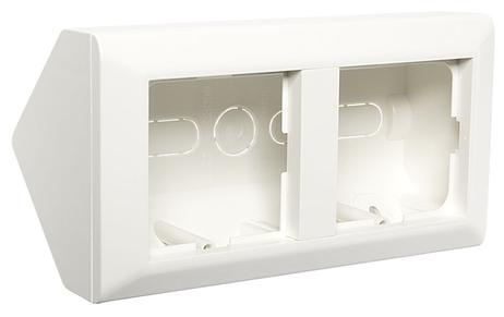 ELKO Dobbel hjørnekappe påvegg polarhvit