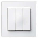 ELKO Plus 1+1+1 bryter innfelt polarhvit (1410703)