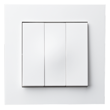 ELKO Plus 1+1+1 bryter innfelt polarhvit