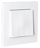 ELKO Plus 1+1+1 bryter innfelt polarhvit (1410703)