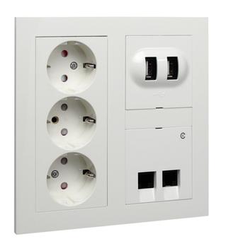 ELKO Plus Multiramme 2x2-hull polarhvit (1427533)