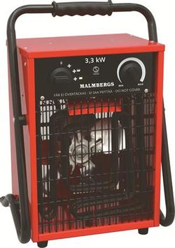 Malmbergs Varmluftsvifte, m/ stativ 3,3kW, 230V, Rød