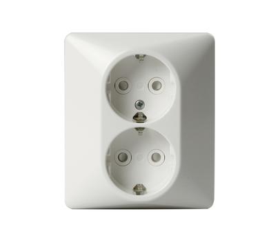 ABB Dobbel Stikkontakt innfelt m/jord (1517999)