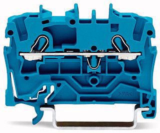Wago Rekkeklemme 2-leder 2,5mm² Blå