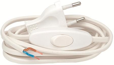 Malmbergs PL 2x0,75 m/europlugg og bryter