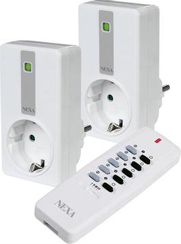 NEXA Wireless Mottaker Stikkontakt Av/På 2 pk. Fjernkontroll EYCR2 (092-EYCR-2300X2)