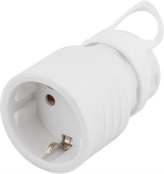 Deltaco Skjøtekontakt 2-fas+Jord m/drakrok (092-GT-181)