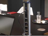 EVOline Port 3xStikk Pop-Up Søyle Sølv (1504110)