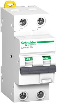 Schneider Jordfeilautomat 16A/B-2P 30mA iC60 RCBO A9D37216 (1600903-)