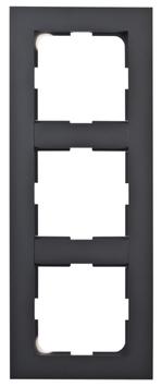 ELKO Plus Kombinasjonsramme 3-hull RS16 sort