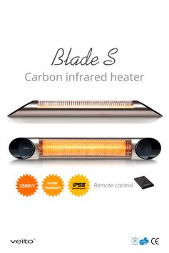 Veito Blade S 2500W Terrassevarmer m/ fjernkontroll (8697412950430)