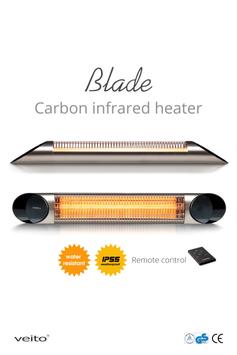 Veito Blade 2000W Terrassevarmer m/ fjernkontroll (8697412950447)