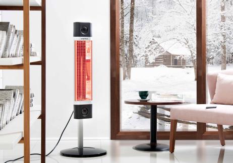Veito Stand Infrarød varmeovn 1700W m/ fjernkontroll "gulvmodell" (8697412950171)