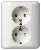 ELKO Dobbel stikkontakt HS1091 hurtigklemmer (1510707)