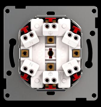 ELKO Dobbel stikkontakt HS1091 hurtigklemmer (1510707)