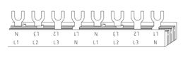 Eaton Samleskinne 3-fas+N 1meter