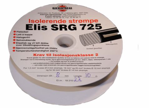 ELIS Elektro Isolerende strømpe SORT 10mm 10m SRG 725 (1821024)