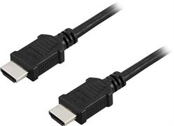 Deltaco HDMI-kabel v1.4 + Ethernet 19-pin han-han