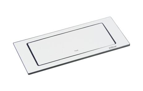 EVOline BackFlip 2xStikk 1xUSB-lader lakkert hvit stål