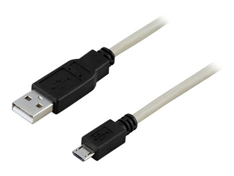 Deltaco USB-kabel - USB (hann) til Micro-USB type B (hann) - 1 m (USB-301)