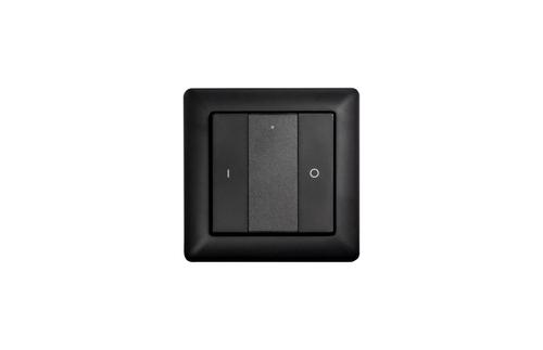 Heatit Z-Push Button 2 Black Batteridrevet veggbryter (4512680)