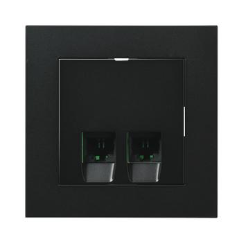 ELKO Plus Kat.6 2XRJ45/UTP Sort