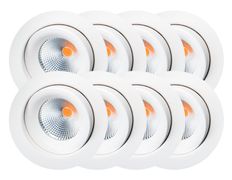 SG Junistar Eco IsoSafe 8pk Matt hvit 6W LED 2700K Ra98