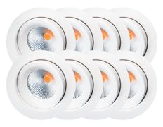 SG Junistar Eco IsoSafe 8pk Matt hvit 6W LED 2700K Ra98