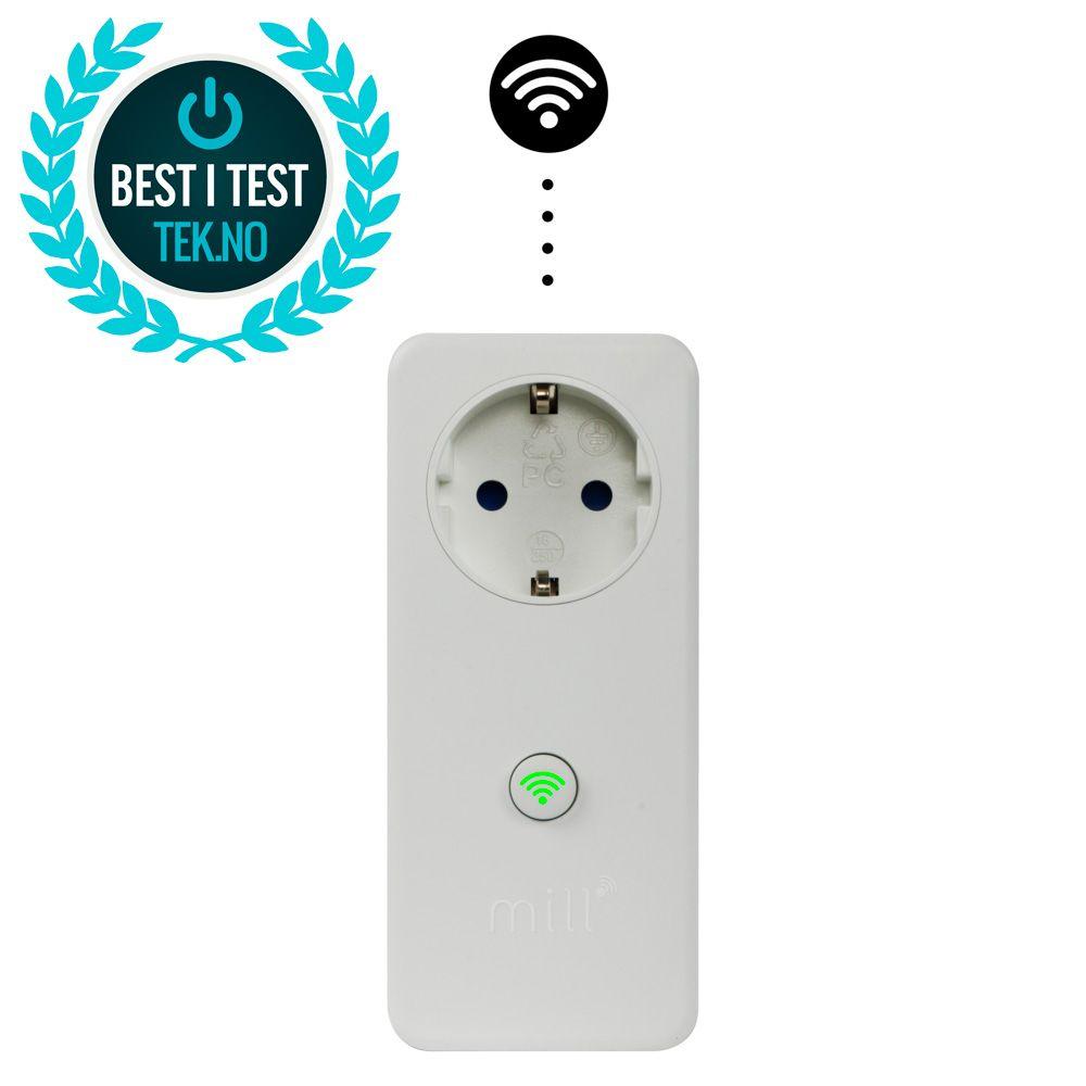 Mill WIFI Socket m/temperatursensor, demobrukt | ELdirekte