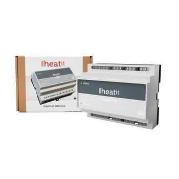Heatit Z-DIN 616 Potensialfritt 6 x 16A Z-Wave rele for DIN skinne (4512561)