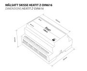 Heatit Z-DIN 616 Potensialfritt 6 x 16A Z-Wave rele for DIN skinne (4512561)