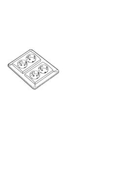 ELKO 4-veis Stikkontakt innfelt 1085 PT m/j Polarhvit (1511855)