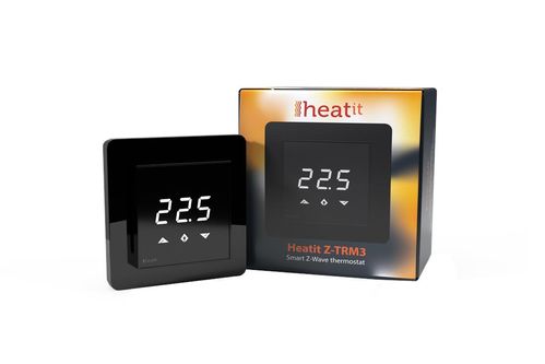 Heatit Z-TRM3 Sort Z-Wave termostat 3600W 16A 868,4 MHz (5430598)