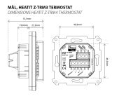 Heatit Z-TRM3 Sort Z-Wave termostat 3600W 16A 868,4 MHz (5430598)