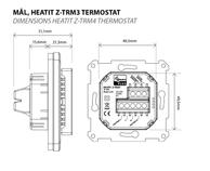 Heatit Z-TRM3 Sort Z-Wave termostat 3600W 16A 868,4 MHz (5430598)